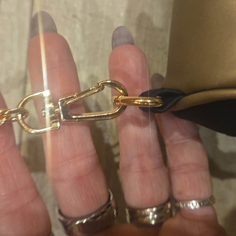 Versace Parfums Gold Matte Chainlink Bag - Picture 3 of 13